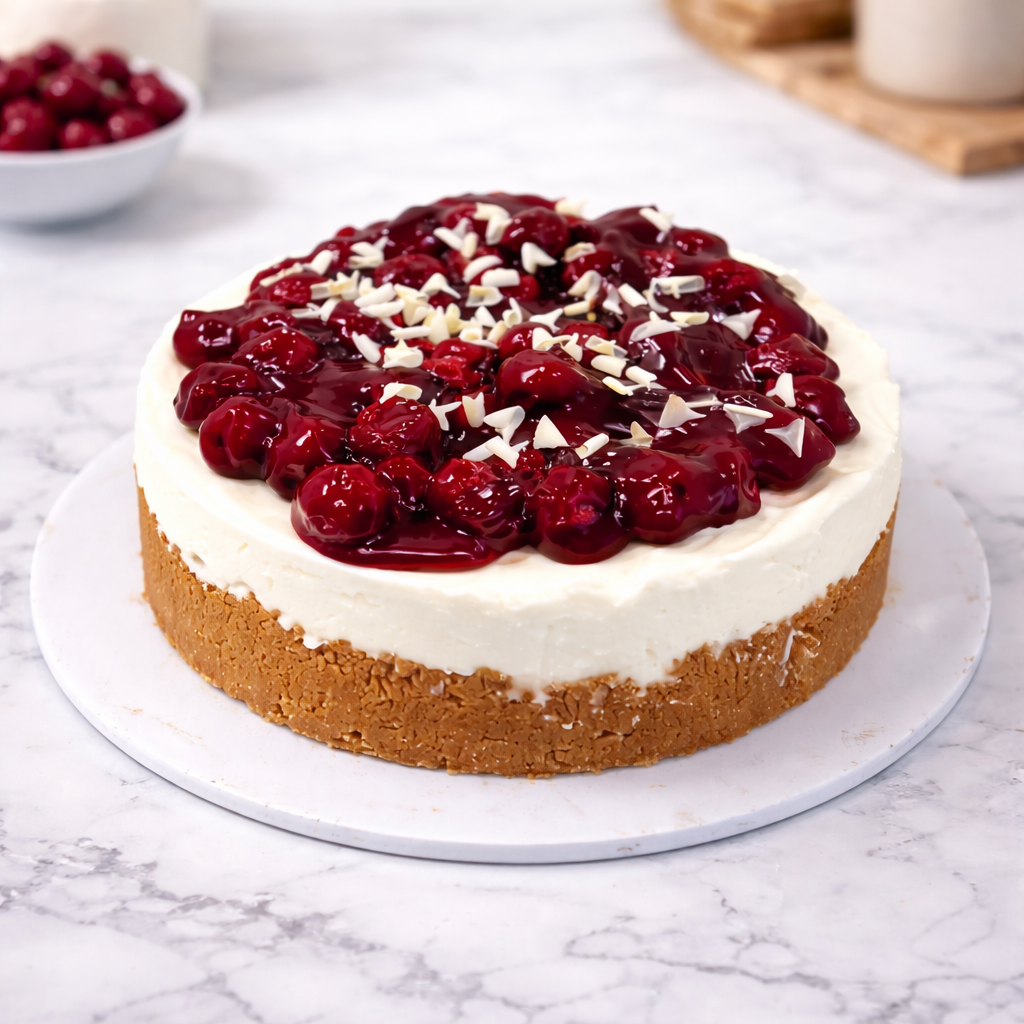 Witte chocolade cheesecake